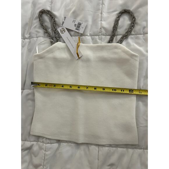 House Of Harlow 1960 Rhinestones Crystals Ivory Tank Top SIze XS - Picture 6 of 6